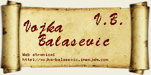 Vojka Balašević vizit kartica